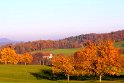 Hof Schlief in der späten Herbstsonne