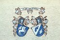 Das Familienwappen von Miesch - Thommen an der Strassenfassade