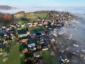 Wie meistens, Arboldswil ist Priviligiert und liegt über dem Nebel